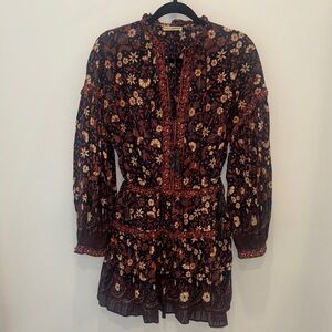 Ulla Johnson Dark Floral Long Sleeve Dress. 🔥🔥🔥